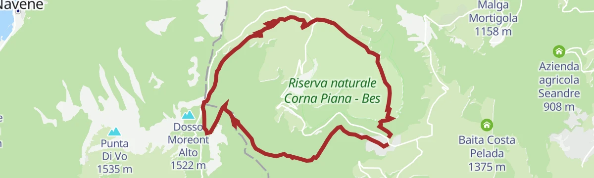 Route map: Ring trail from Villaggio San Valentino